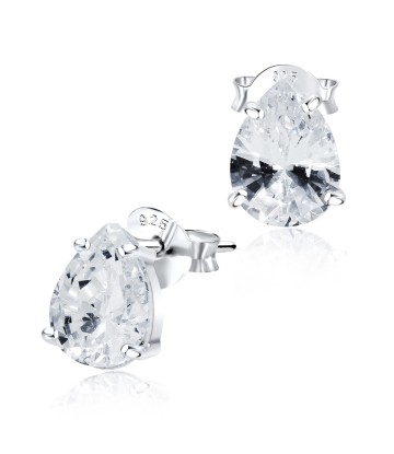 CZ Pear Shaped Silver Stud Earring STS-3363